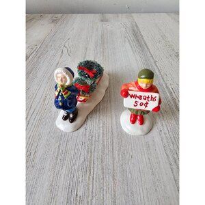 Dept 56 wreaths for sale sled children people accessories village Xmas decor